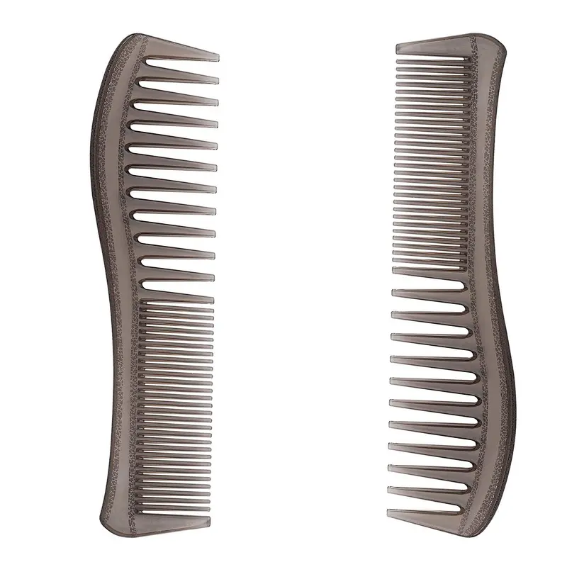 Customized Logo Fine and Wide Tooth PC Material Anti-Static Durable Hair Comb for Men Women Girl Portable Hair Comb